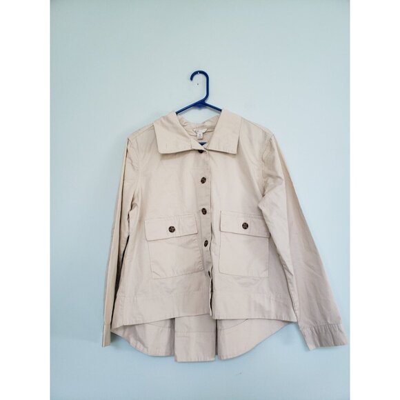Cato Jackets & Blazers - Cato Juniors M Jacket Button Up Tan Long Sleeve 100% Cotton Pocket Sportswear